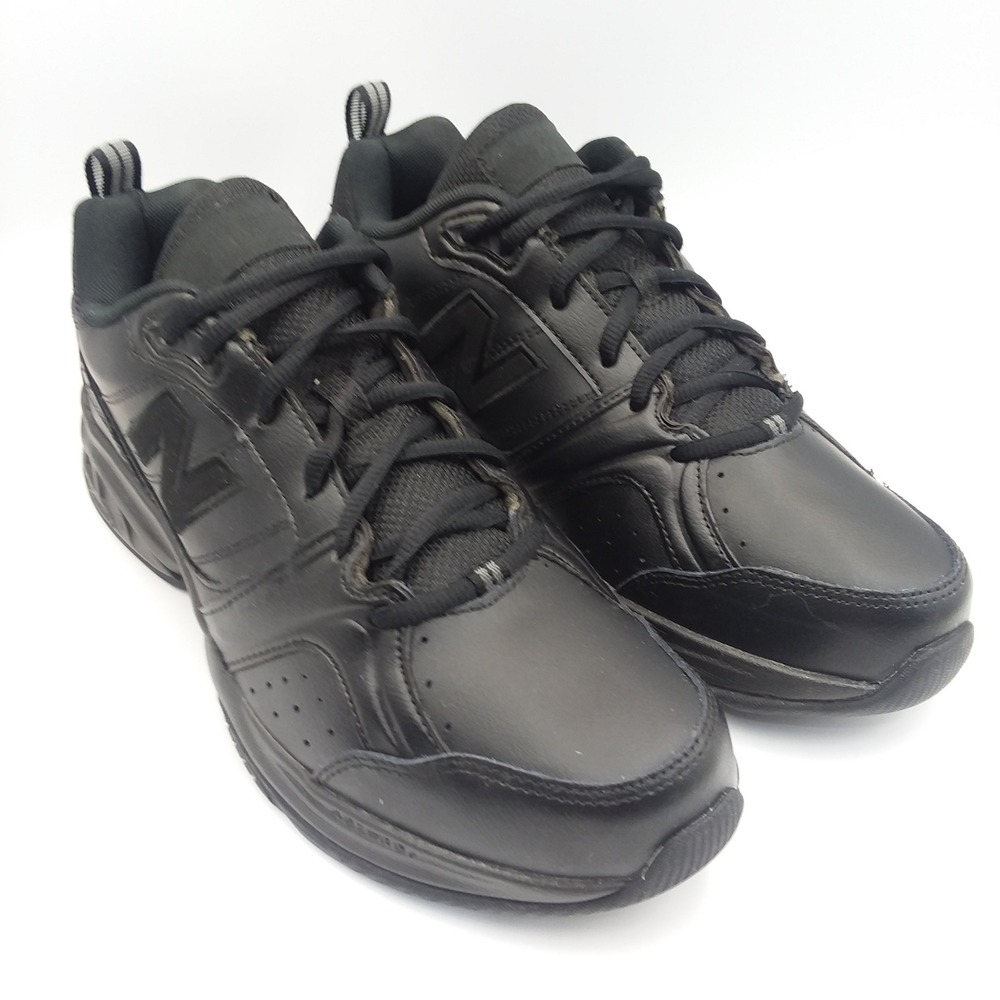 New Balance MX623AB2 Men's 9 Leather Triple Black Comfort Walking Shoes Sneakers - Picture 6 of 14